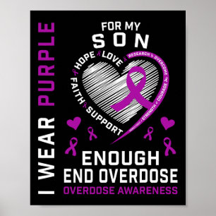 End Overdose Awareness Shirt Enough Purple For My  Poster