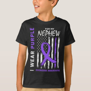 End Overdose Awareness Shirt Nephew August Purple