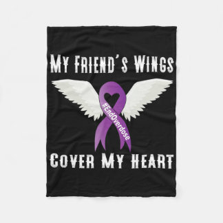 End Overdose My Friend's Wings Cover My Heart Fleece Blanket