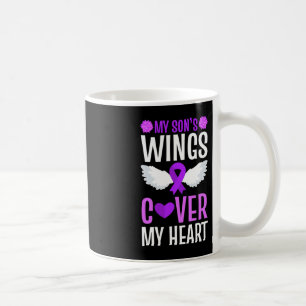End Overdose My Son's Wings Cover My Heart Purple  Coffee Mug