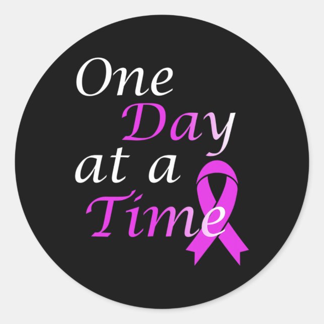 End Overdose One Day At A Time Addiction Awareness Classic Round Sticker (Front)