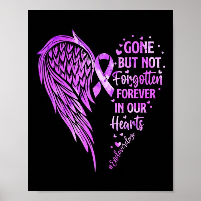 End Overdose Shirt Loved One Memorial Overdose Awa Poster (Front)