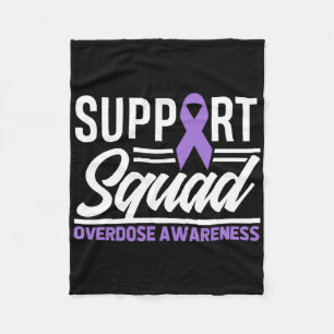End Overdose Support Squad Overdose Awareness 1  Fleece Blanket