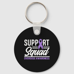 End Overdose Support Squad Overdose Awareness 1  Keychain