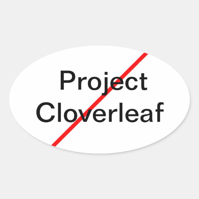 End Project Cloverleaf Oval Sticker (Front)
