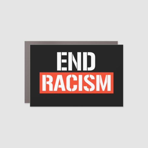 End Racism Classic Round Sticker Car Magnet
