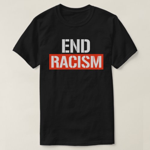 End Racism Classic Round Sticker T_Shirt