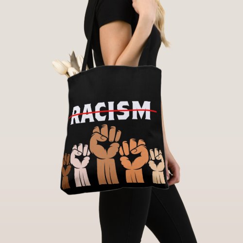 End Racism Multi Shade Fists Tote