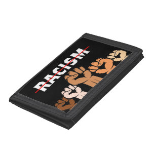 End Racism Multi Shade Fists Trifold Wallet