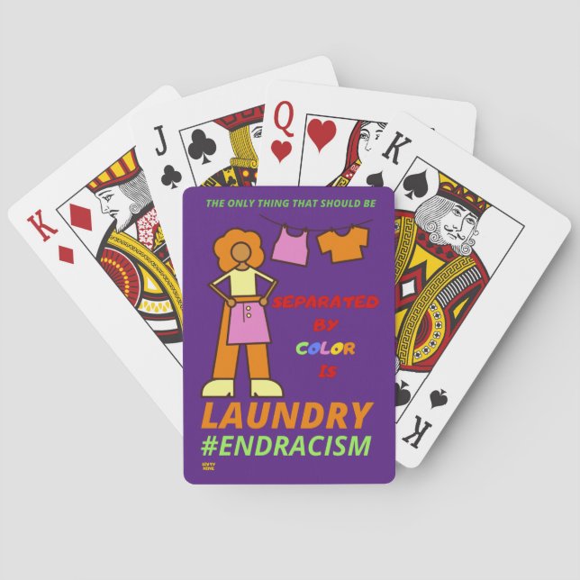"END RACISM"  POKER CARDS (Back)