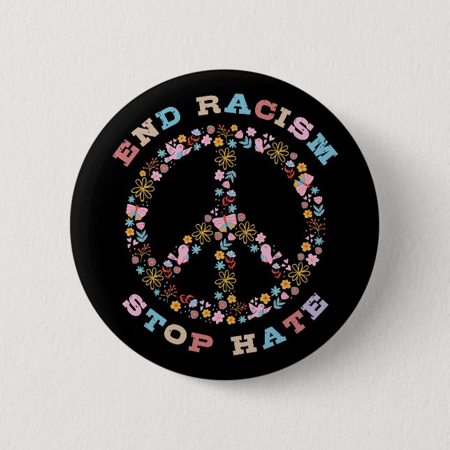 End Racism Stop Hate Button (Front)