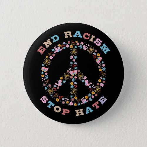 End Racism Stop Hate Button