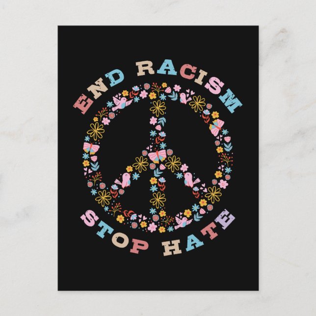 End Racism Stop Hate Postcard (Front)