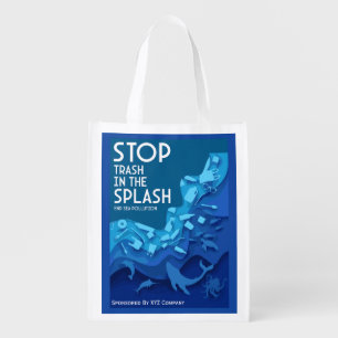 End Sea Pollution Grocery Bag