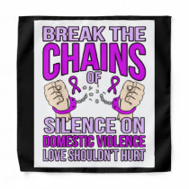 End Silence On Domestic Violence Support Awareness Bandana