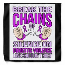 End Silence On Domestic Violence Support Awareness Bandana