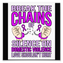 End Silence On Domestic Violence Support Awareness Photo Print