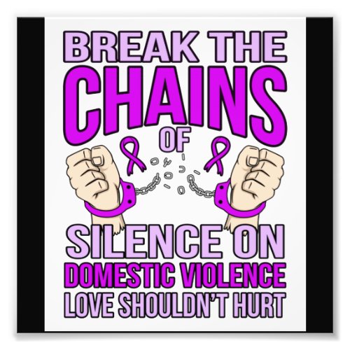 End Silence On Domestic Violence Support Awareness Photo Print