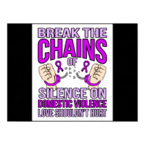 End Silence On Domestic Violence Support Awareness Poster
