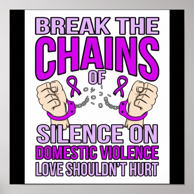 End Silence On Domestic Violence Support Awareness Poster (Front)