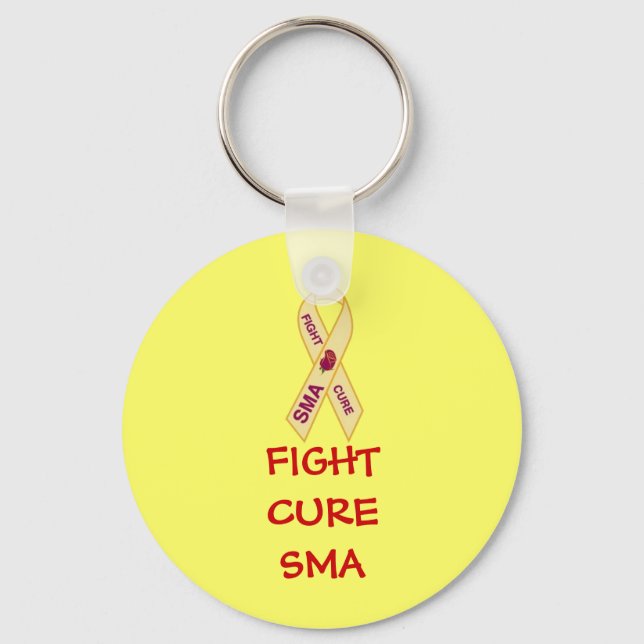 END-SMA-pin, FIGHTCURESMA Keychain (Front)