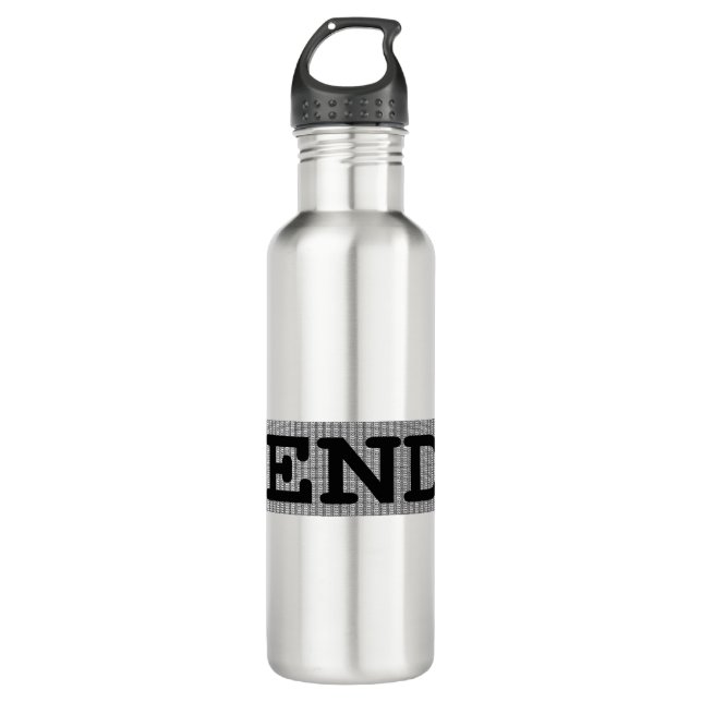 End Stainless Steel Water Bottle (Front)