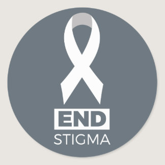 End Stigma for Lung Cancer Classic Round Sticker