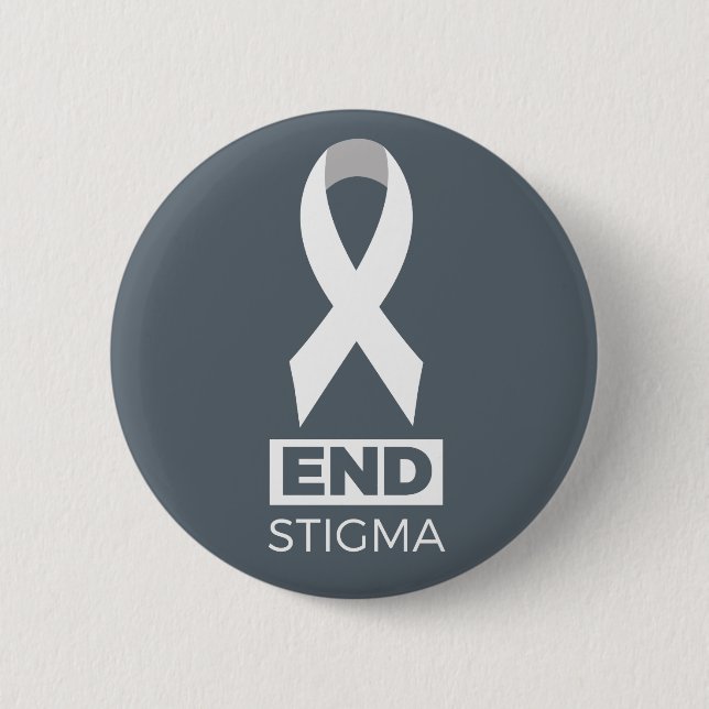 End Stigma for Lung Cancer Pin. Pinback Button (Front)