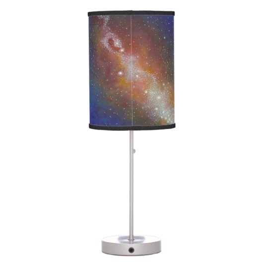 End Table Lamp, Galaxy, Space, red, Blue, Purple Lamp (Back)