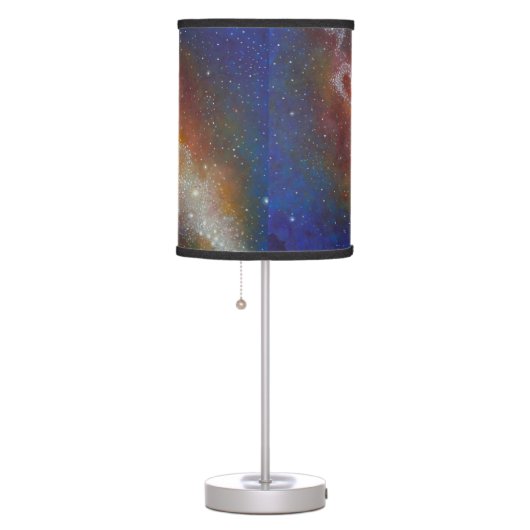 End Table Lamp, Galaxy, Space, red, Blue, Purple Table Lamp (Right)
