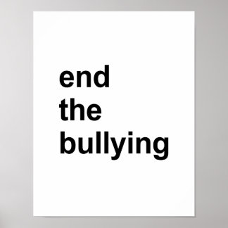 end the bullying poster