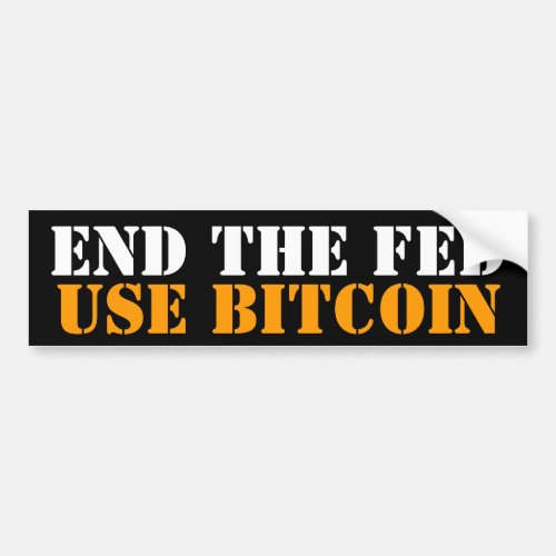 END THE FED Bitcoin Litecoin Liberty Bumper Sticker