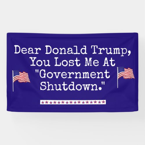 End  the Government Shutdown Protest Rally Banner
