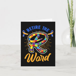 End the R Word Down Syndrome and Autism Awareness Card