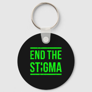 End The Stigma Mental Health Awareness Warrior Cou Keychain