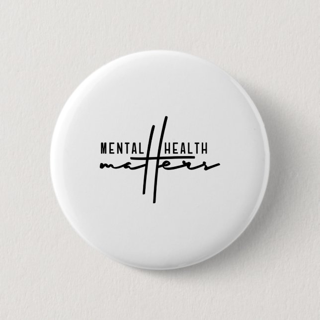 End The Stigma Mental Problems  Button (Front)