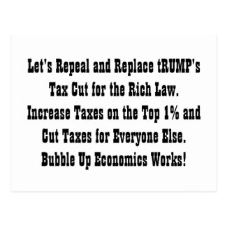 END the Tax Cut for the Rich Postcard