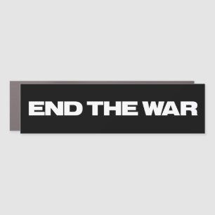 End The War Iran Middle East Anti-War Bumper Car Magnet