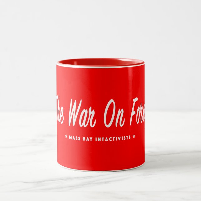 End The War On Foreskin Red Mug (Center)