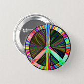 End The War Peace Sign Button (Front & Back)