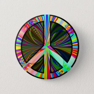 End The War Peace Sign Button