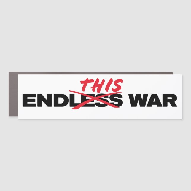 End This War Endless War Anti-War Bumper Car Magnet (Front)