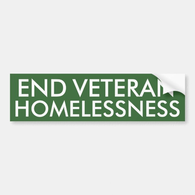 End Veteran Homelessness bumper sticker (Front)