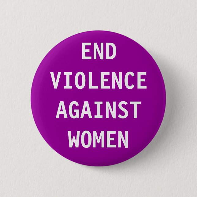 End violence against women button (Front)