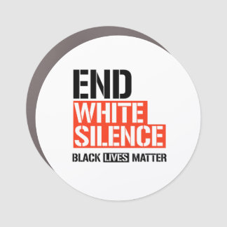 END WHITE SILENCE CAR MAGNET