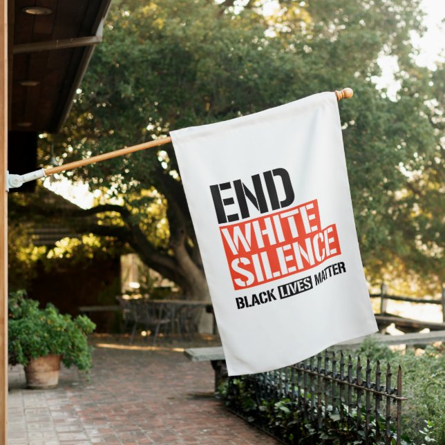 END WHITE SILENCE HOUSE FLAG (In SItu)