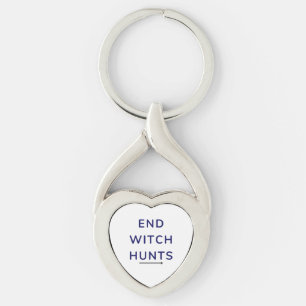 End Witch Hunts Heart Keychain