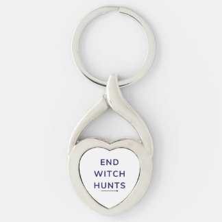 End Witch Hunts Heart Keychain