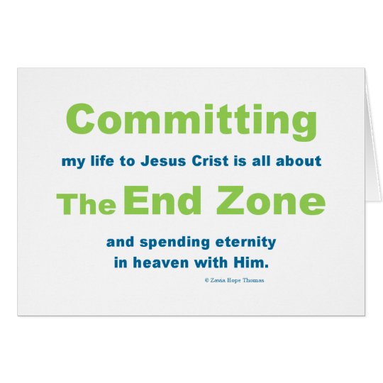 end zone card