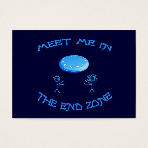 Customizable End Zone Frisbee Business Cards